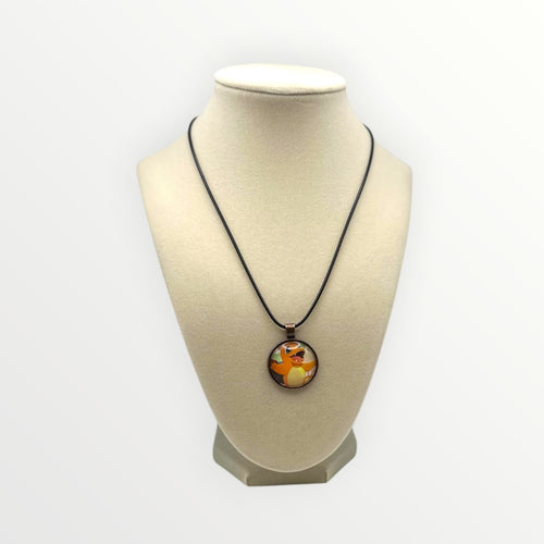 Charmander Gift Bundle – 3D Printed Display, Pokémon Tin & Handmade Necklace