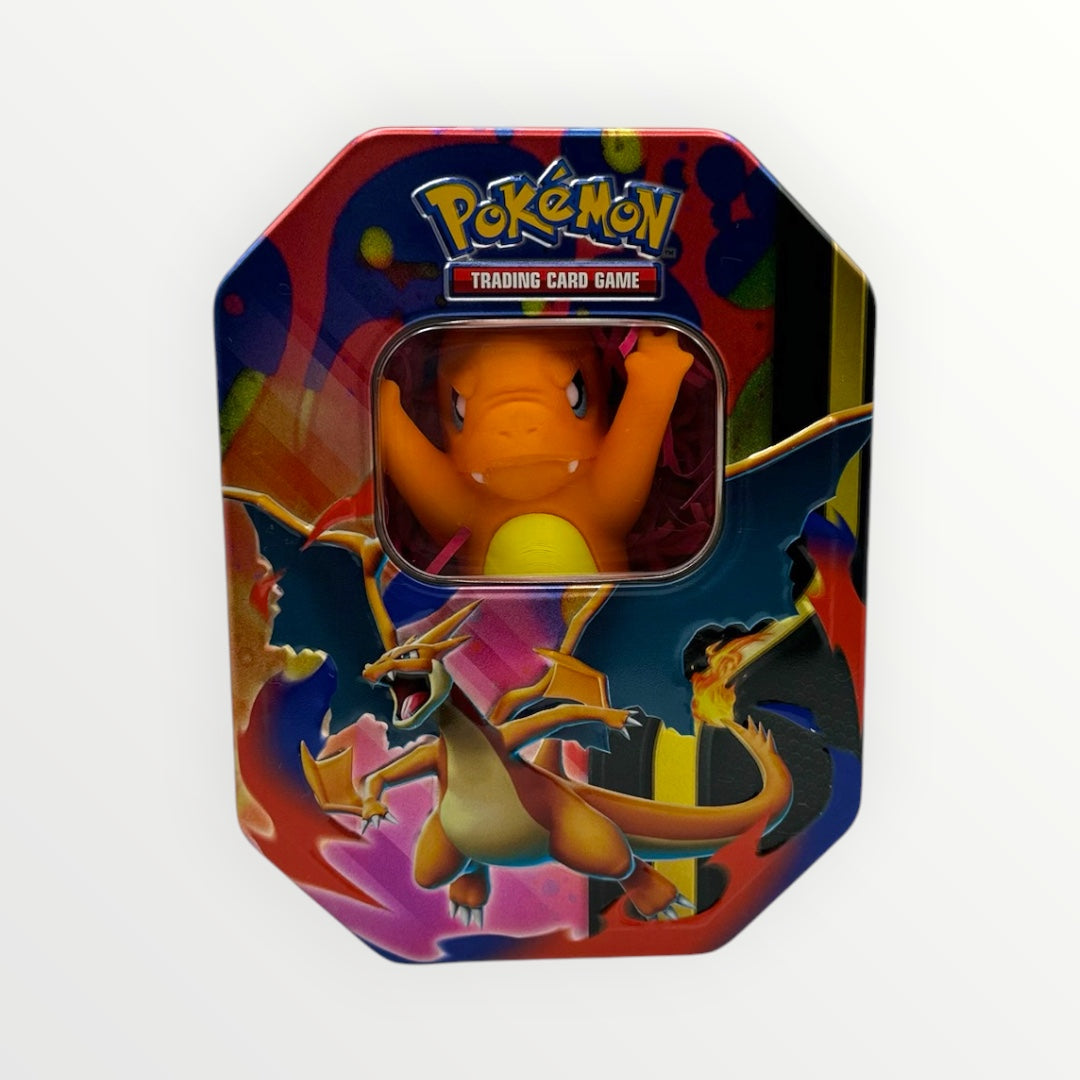 Charmander Gift Bundle – 3D Printed Display, Pokémon Tin & Handmade Necklace