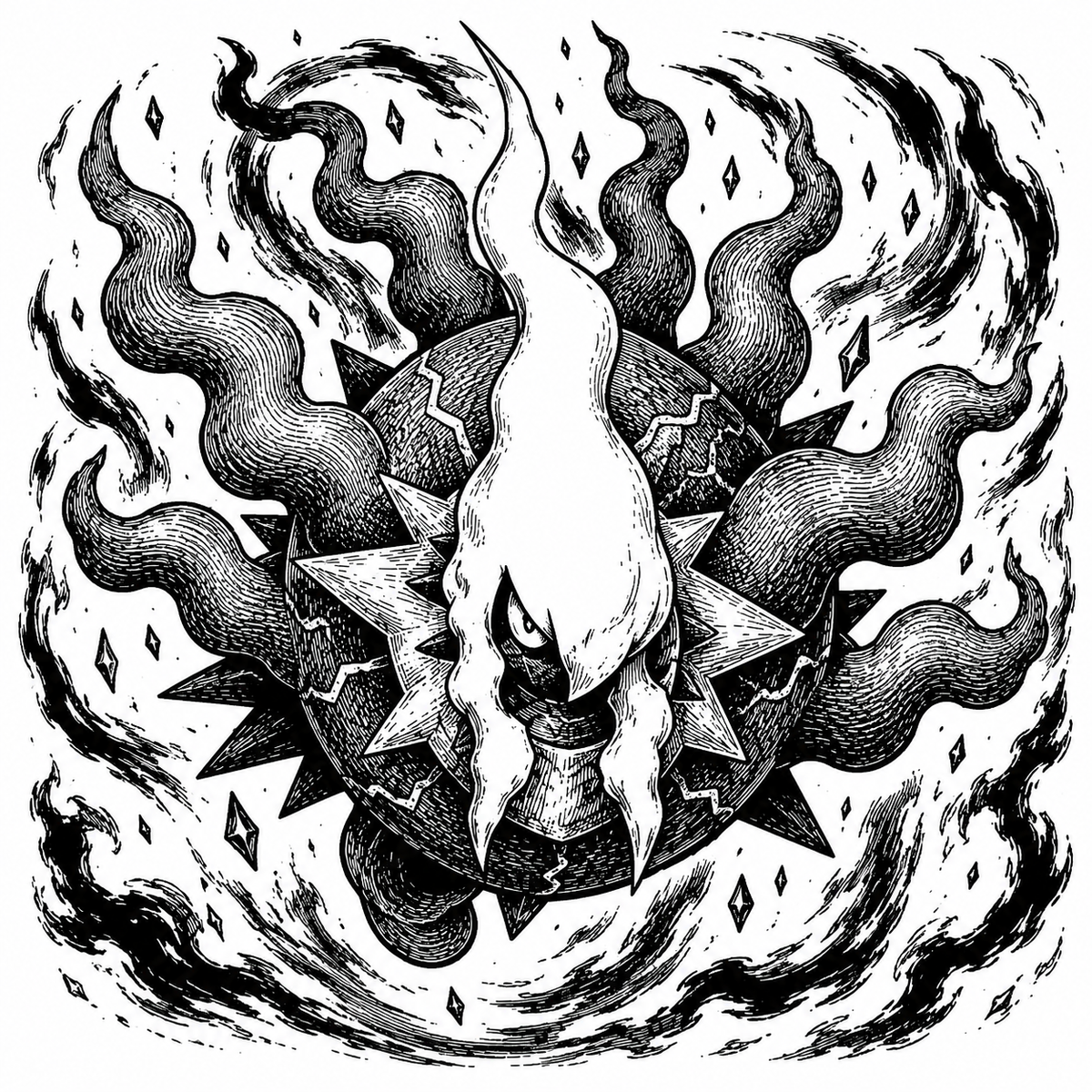 Mega Darkrai | Engraved Binder Design