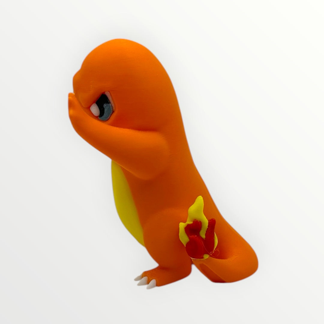 Charmander Gift Bundle – 3D Printed Display, Pokémon Tin & Handmade Necklace