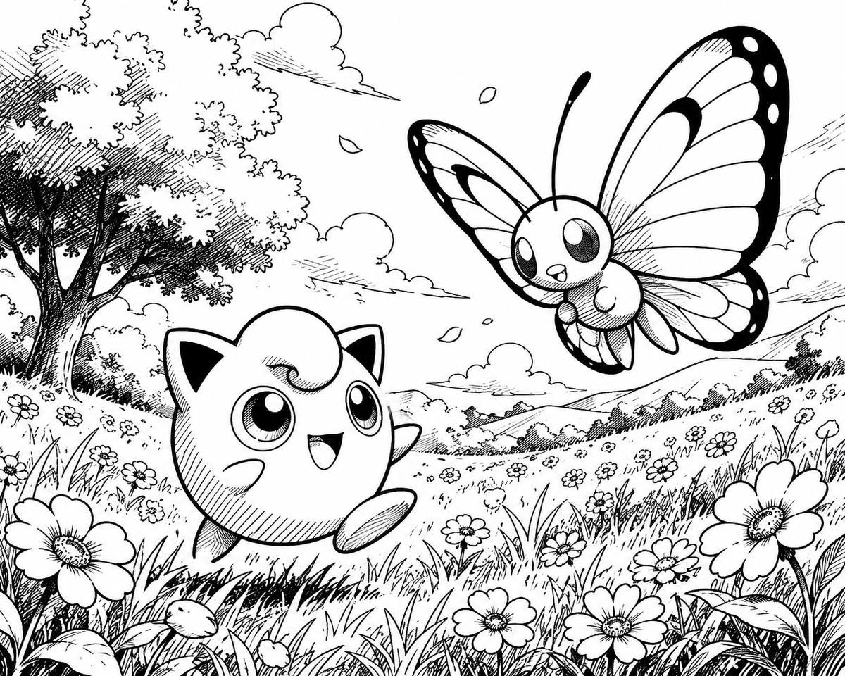 Jigglypuff and Butterfree | Engraved Binder Design