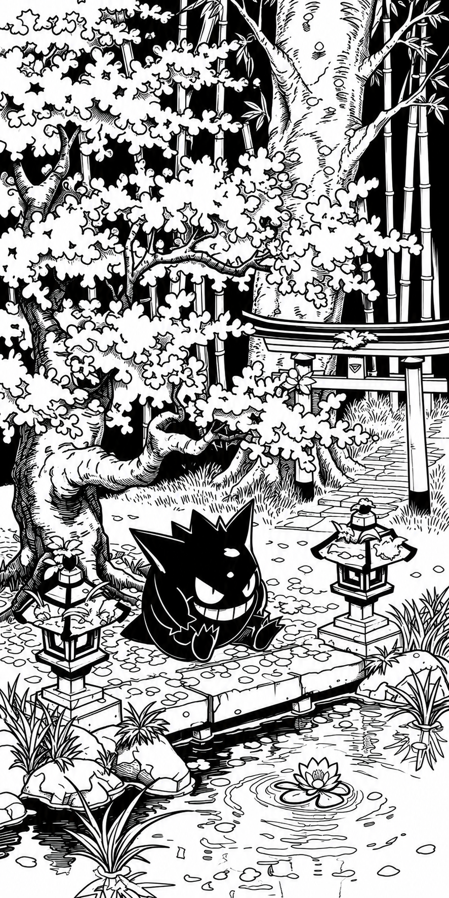 Sitting Gengar | Engraved Binder Design
