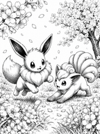 Eevee and Vulpix | Engraved Binder Design