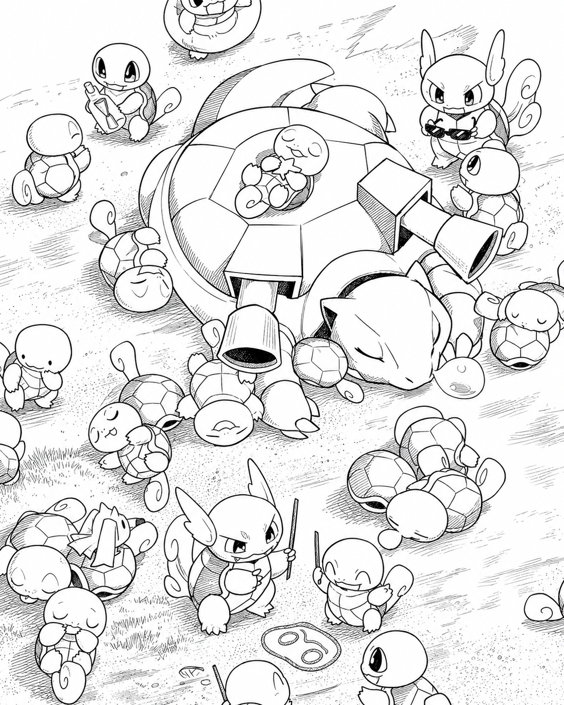 Squirtle Party | Engraved Binder Design